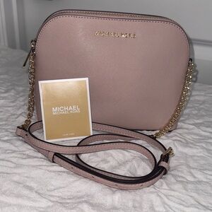 Michael Kors Blush Pink Ballet Leather Crossbody Bag